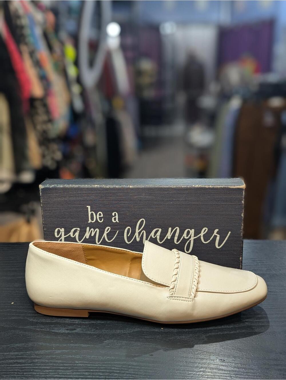 Kensie Square Toe Woven Detail Loafer
